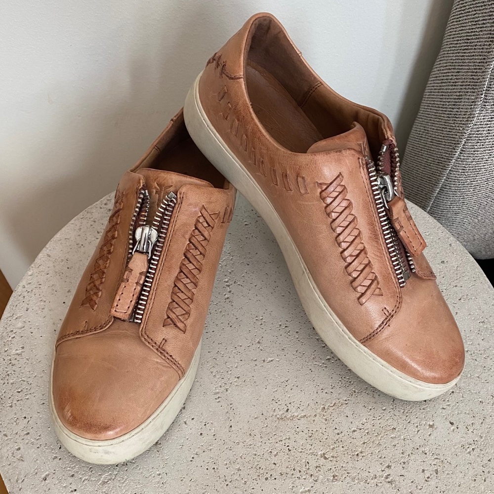 Frye Women’s Lena Zip Leather Sneaker - 9